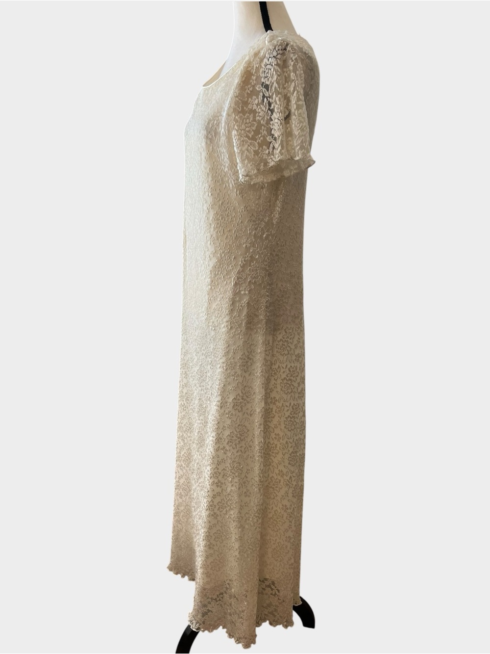 Ronni Nicole by Ouida Ivory Floral Lace Maxi Dress Size 18 Formal - Picture 4 of 12